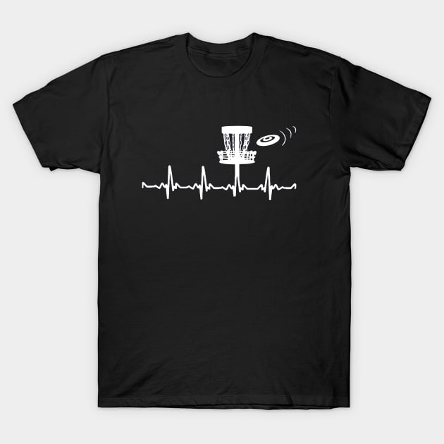 Disc Golf Heartbeat T-Shirt by mariebellamanda